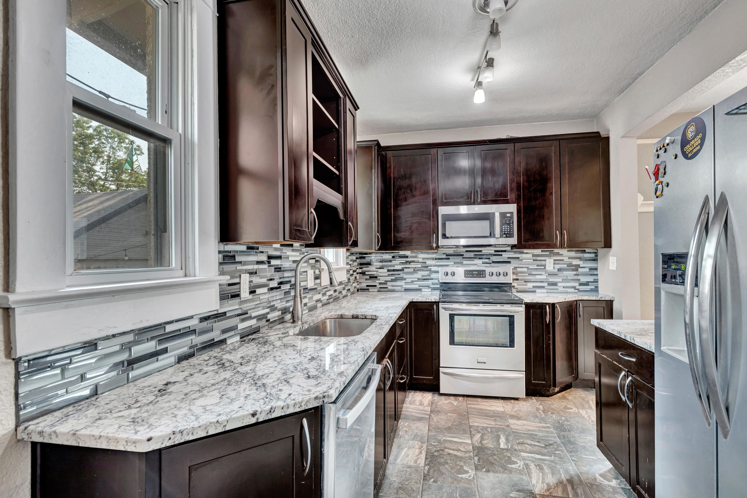 Kitchen with stainless appliances